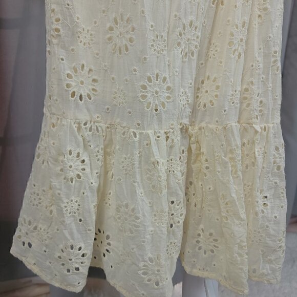 Ryan Michelle Women's 100% Cotton Cream Midi Dress Size Large (NWT) - Picture 7 of 14